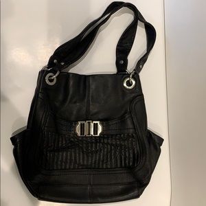 B. Makowsky Black Leather Purse